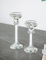 small crystal candlestick holder